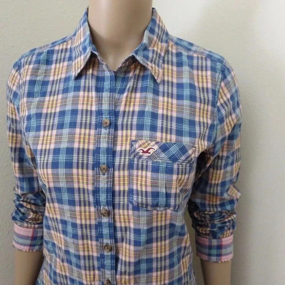 Hollister Plaid Shirt Size Small Button Down - Picture 3 of 4